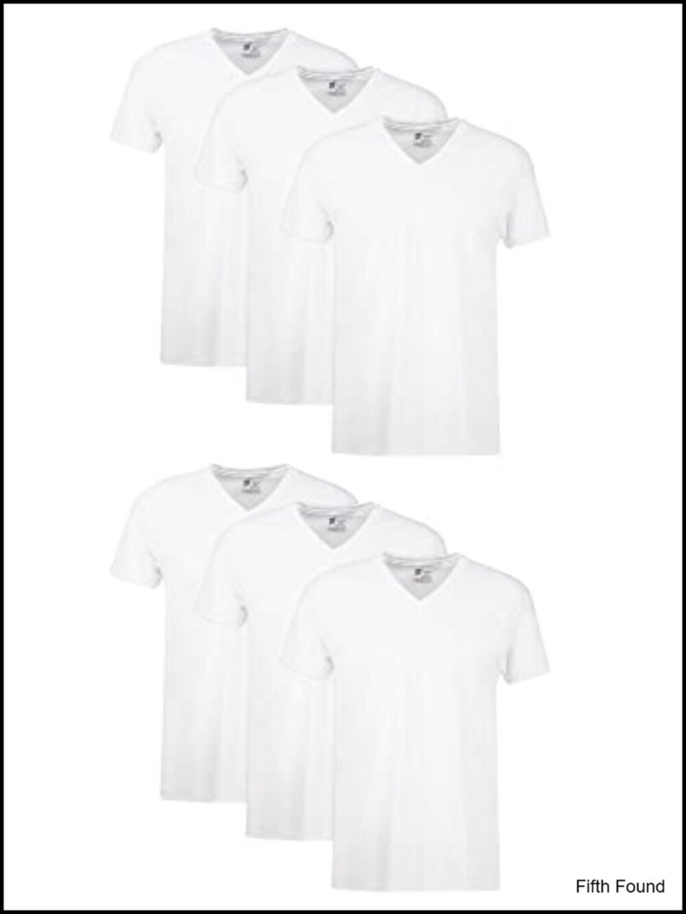 Cotton V-Neck Undershirts 6-Pack, Moisture-Wicking Odor Control, Tag-Free Short